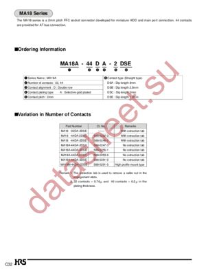 MA18A-44DA-2DSC datasheet  