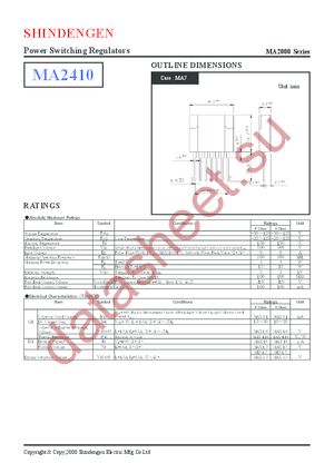 MA2410 datasheet  
