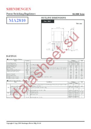 MA2810 datasheet  