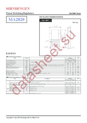 MA2820 datasheet  