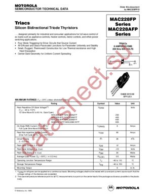 MAC228A8FP datasheet  