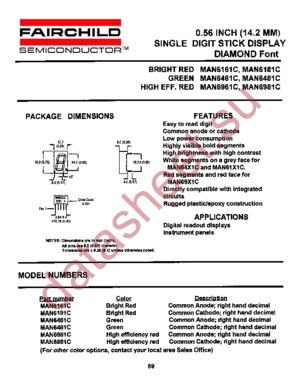 MAN6161C datasheet  