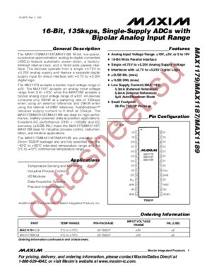 MAX1179CCUI datasheet  