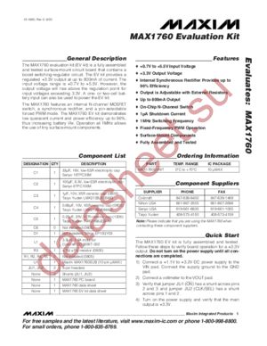 MAX1760EVKIT datasheet  