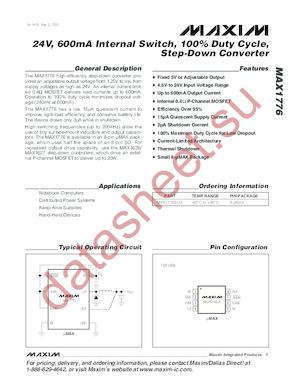 MAX1776EUA datasheet  