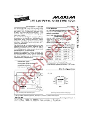 MAX187ACPA datasheet  