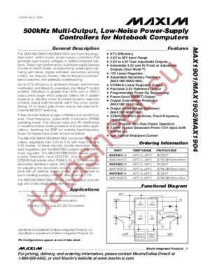 MAX1904ETJ datasheet  