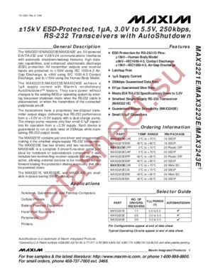 MAX3221EEAE datasheet  