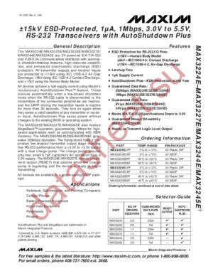 MAX3224ECAP datasheet  