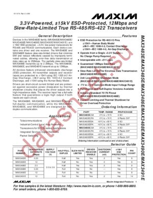 MAX3486EEPA datasheet  