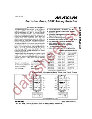 MAX364CPE datasheet  