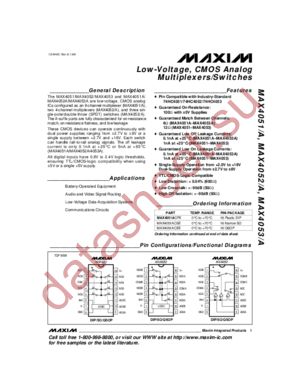 MAX4052A datasheet  