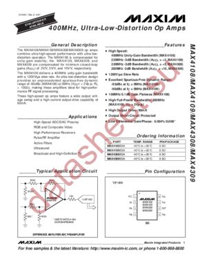 MAX4109 datasheet  