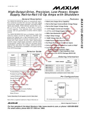 MAX4168 datasheet  