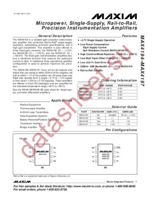 MAX4195ESA datasheet  