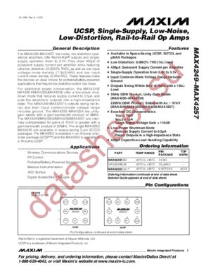 MAX4254 datasheet  