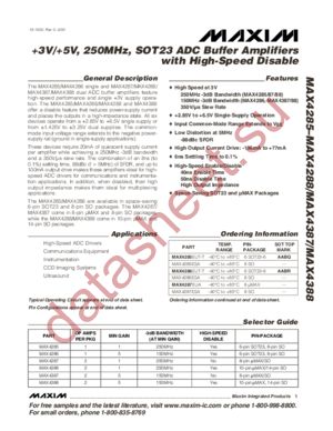 MAX4285ESA datasheet  