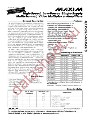 MAX4311 datasheet  