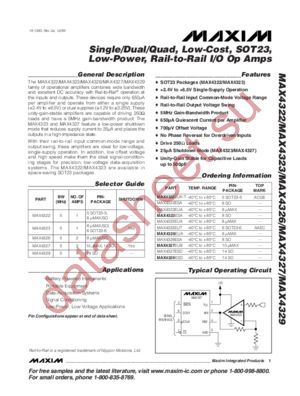 MAX4329ESD datasheet  