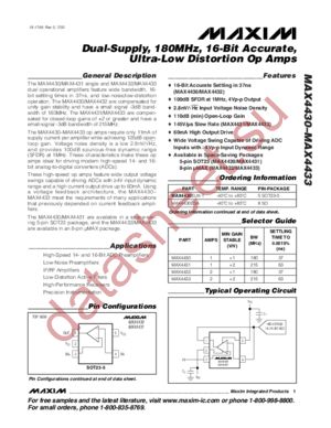 MAX4432EUA datasheet  