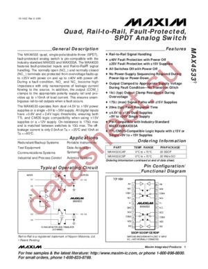 MAX4533CAP datasheet  