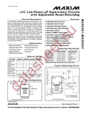 MAX6303 datasheet  