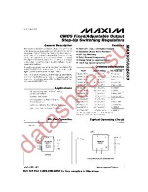 MAX633 datasheet  