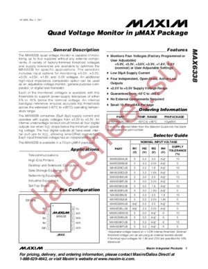 MAX6338NUB datasheet  