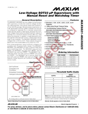 MAX6825 datasheet  