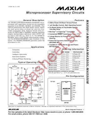 MAX691AESE datasheet  