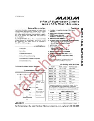 MAX808N datasheet  