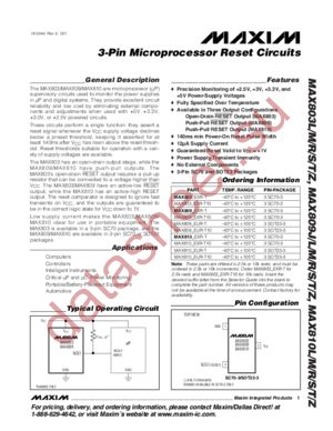 MAX809M datasheet  