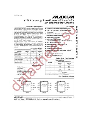 MAX815L datasheet  