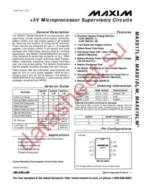 MAX818MCUA datasheet  