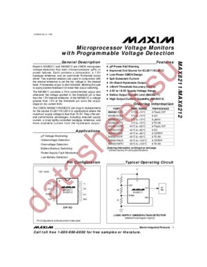 MAX8211CSA datasheet  