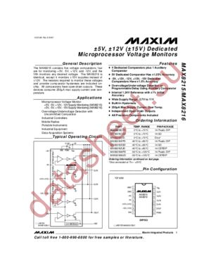 MAX8216 datasheet  