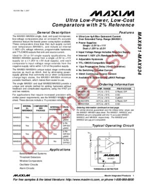 MAX934 datasheet  