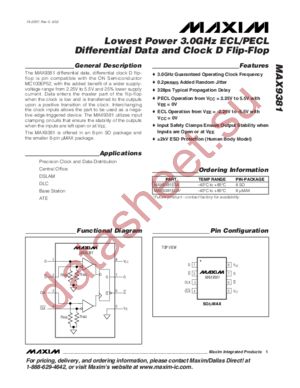 MAX9381 datasheet  