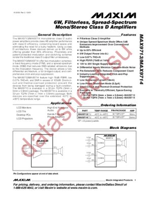 MAX9714 datasheet  