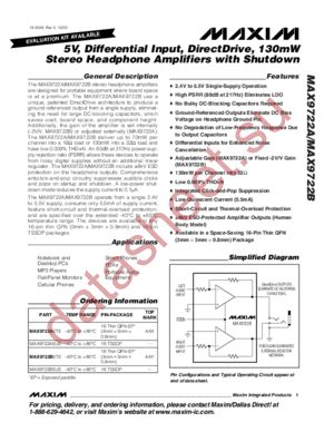 MAX9722A datasheet  