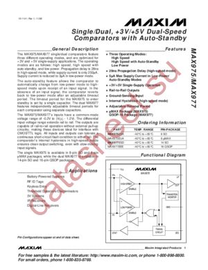 MAX975 datasheet  