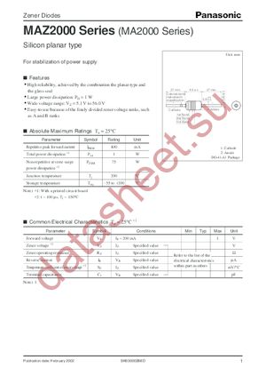 MAZ22400B datasheet  