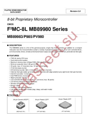 MB89P985PFV-101 datasheet  