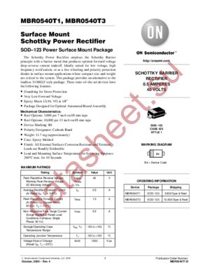 MBR0540T1-D datasheet  