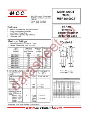 MBR1520CT datasheet  