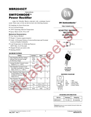 MBR2045CT-D datasheet  