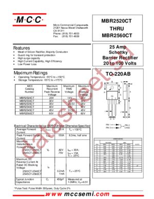 MBR2520CT datasheet  