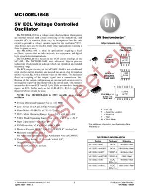 MC100EL1648-D datasheet  