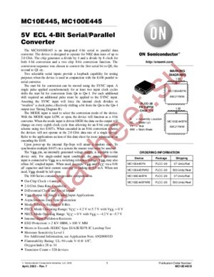 MC10E445-D datasheet  