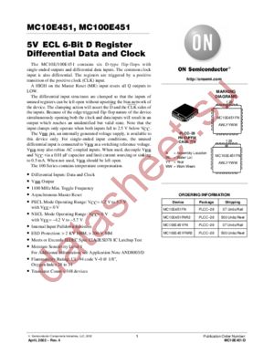 MC10E451-D datasheet  